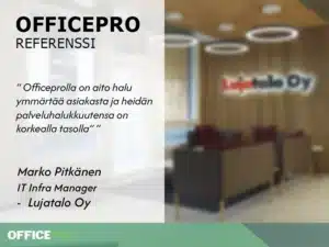 Officepro, referenssi nosto.